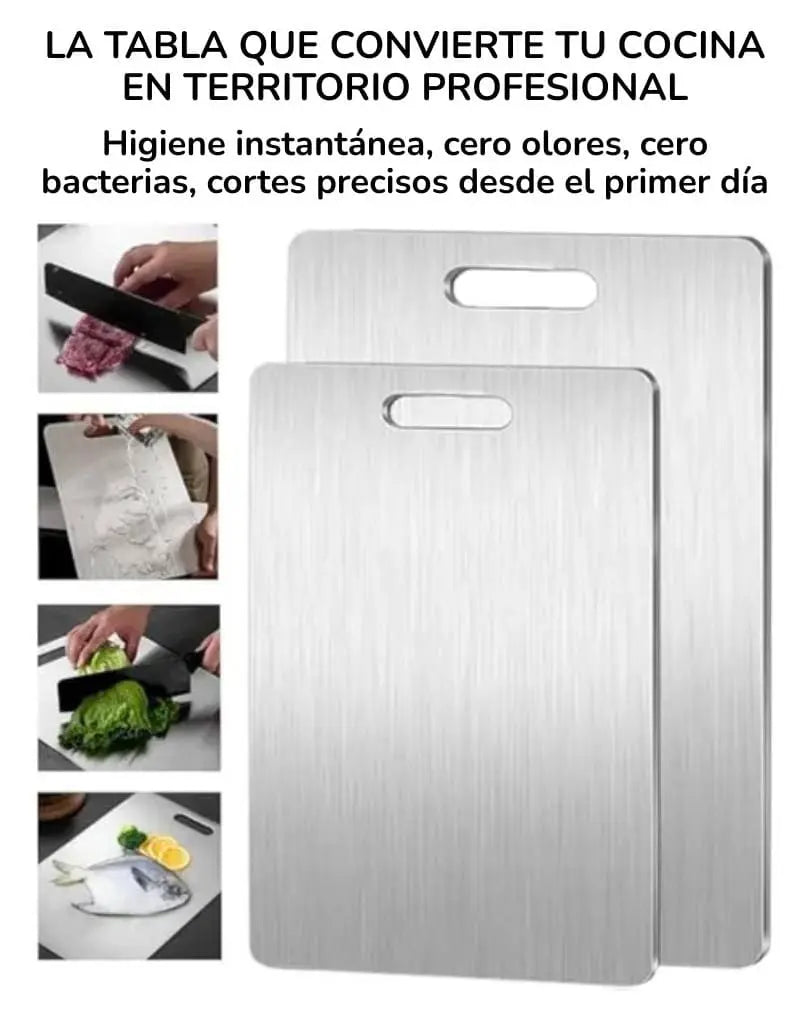 InoxBoard Duo – Combo Tablas de Corte Acero